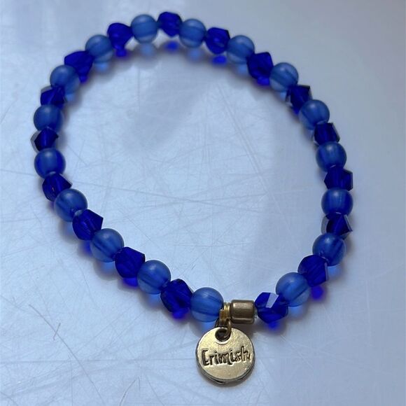 Erimish Blue Beaded Stretch Bracelet - Picture 2 of 4